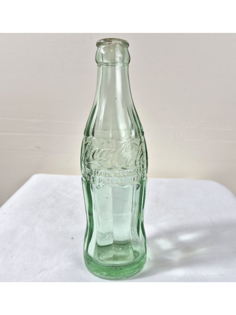 Vintage 1955 Coca-Cola Green Glass Soda Bottle 6 Oz Embossed Atlanta GA